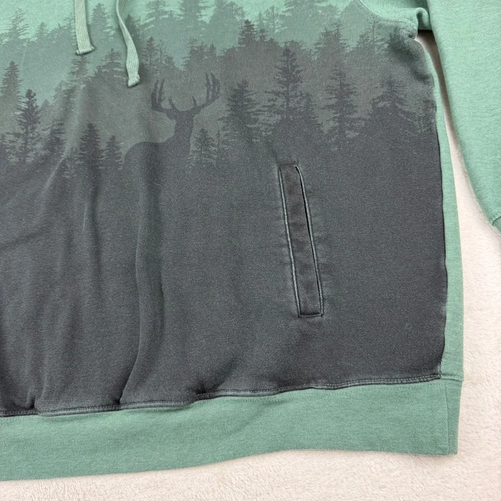 Legendary Outdoors Horizon Mens 2XL Forest Deer Graphic Hoodie Hooded Sweatshirt